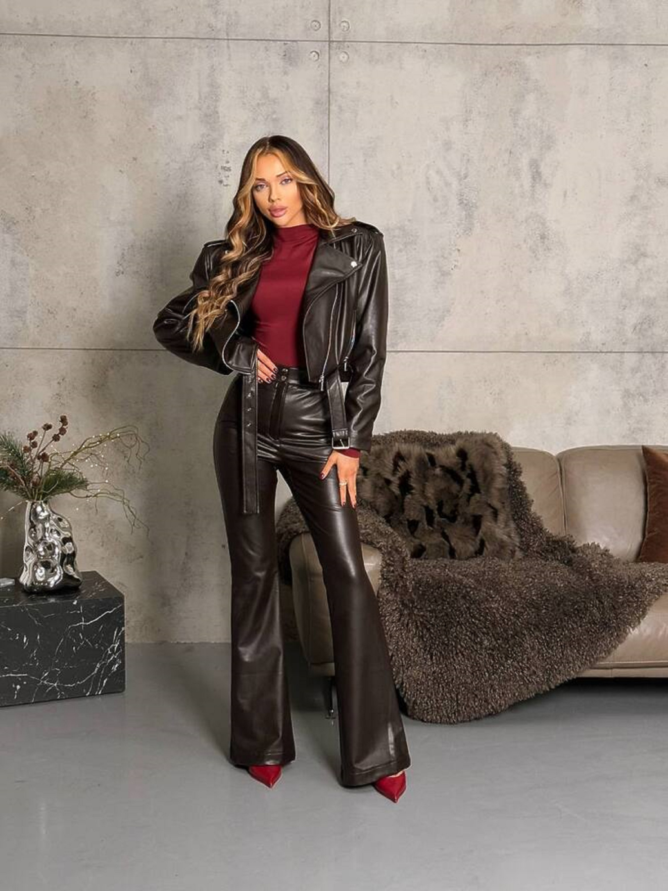 Куртка кожаная Milirud модель mil539-temnij-shokolad Фото