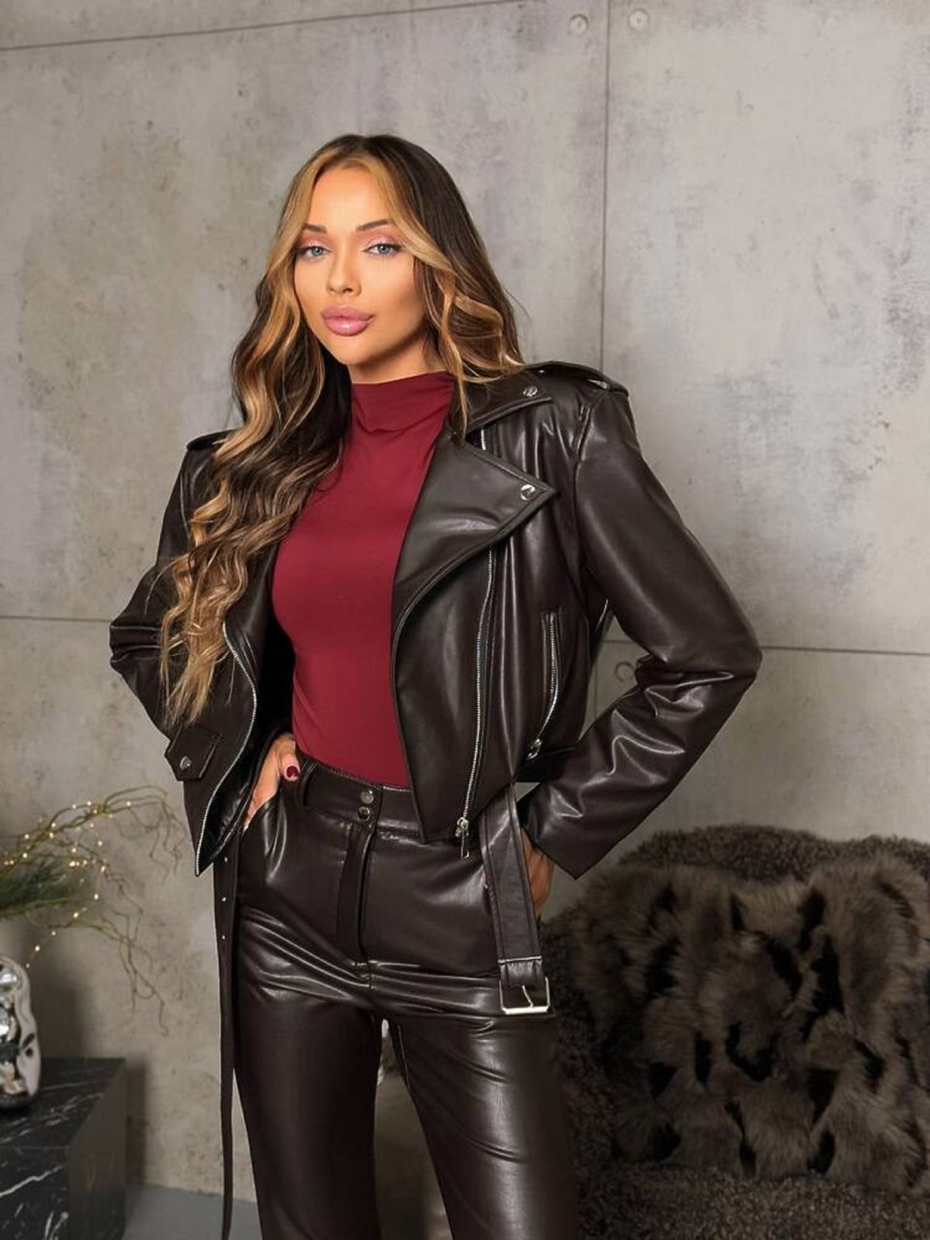 Куртка кожаная Milirud модель mil539-temnij-shokolad Фото