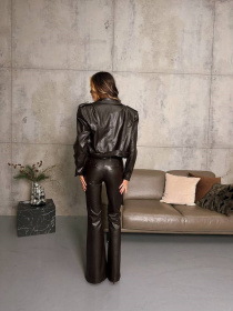 Куртка кожаная Milirud модель mil539-temnij-shokolad Фото