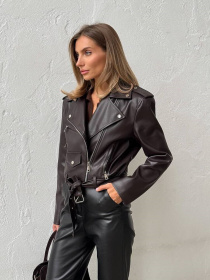 Куртка кожаная Milirud модель mil539-temnij-shokolad Фото