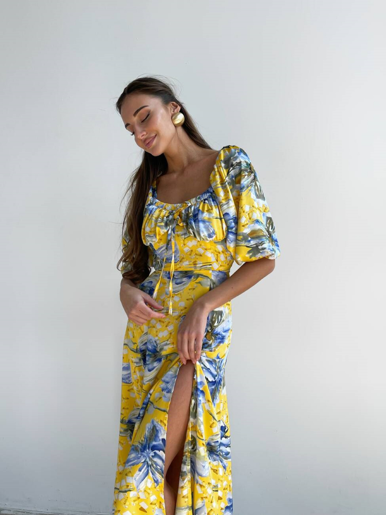 Платье миди Milirud модель mil536-zhovtij Фото