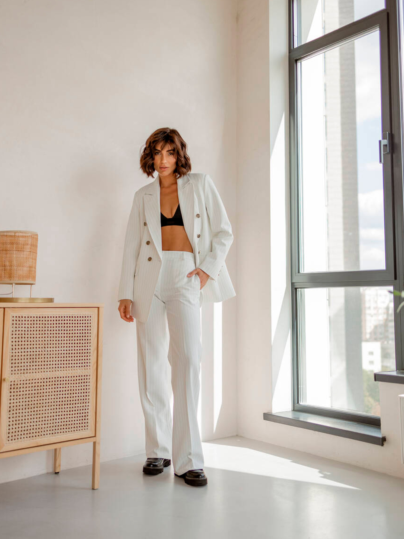 Деловой костюм Milirud (піджак + брюки) модель mil524-blij Фото