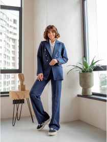 Деловой костюм Milirud (піджак + брюки) модель mil524-sinj Фото