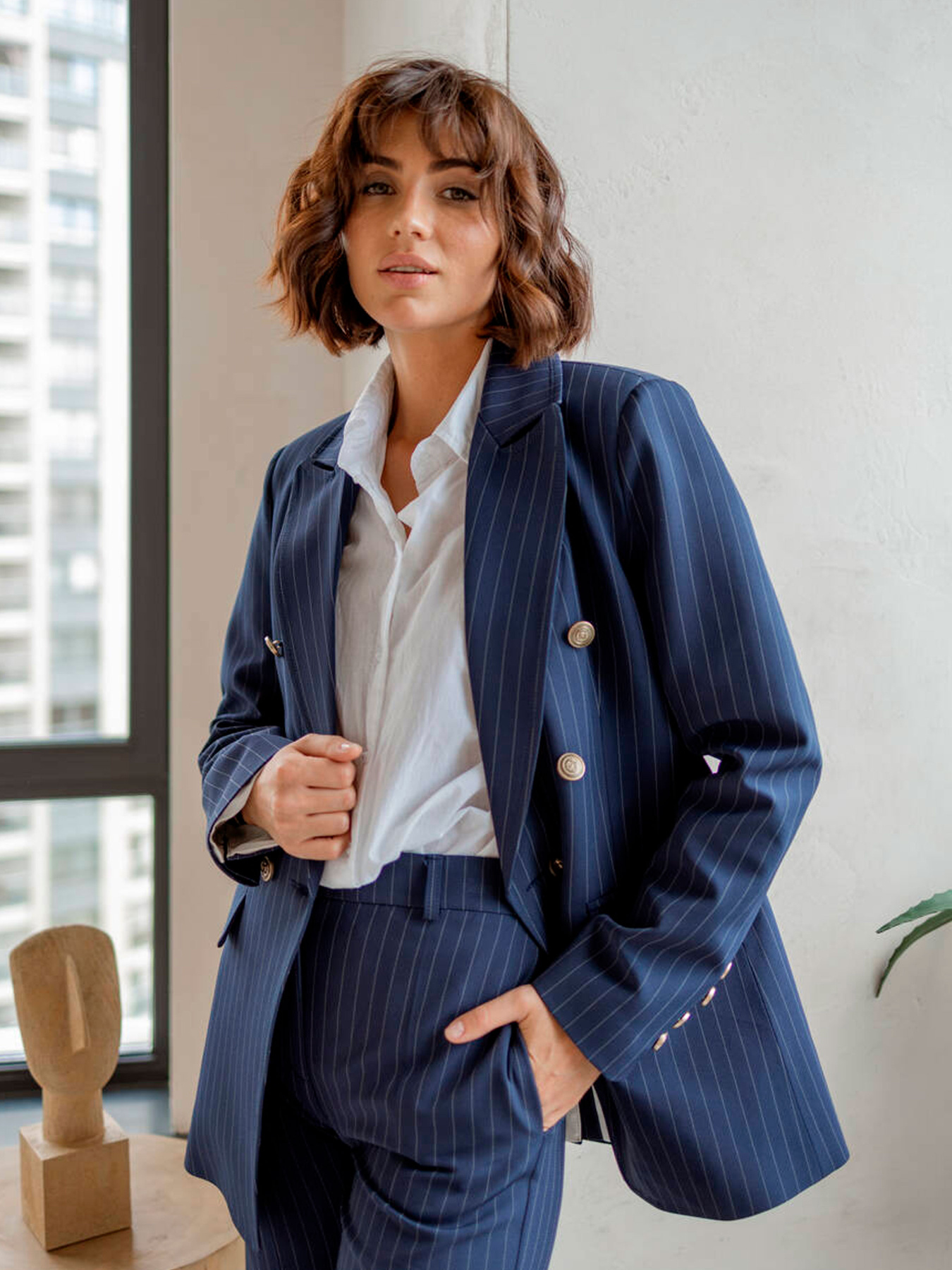 Деловой костюм Milirud модель mil524-sinj Фото