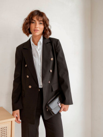 Деловой костюм Milirud (піджак + брюки) модель mil524-chornij Фото