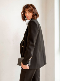 Деловой костюм Milirud (піджак + брюки) модель mil524-chornij Фото