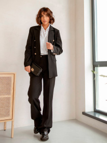 Деловой костюм Milirud (піджак + брюки) модель mil524-chornij Фото