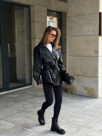 Куртка кожаная Milirud модель mil535-chornij-reptilq Фото