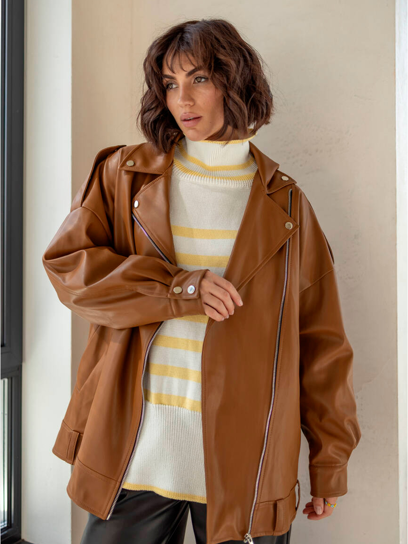 Куртка кожаная Milirud модель mil535-rudij Фото