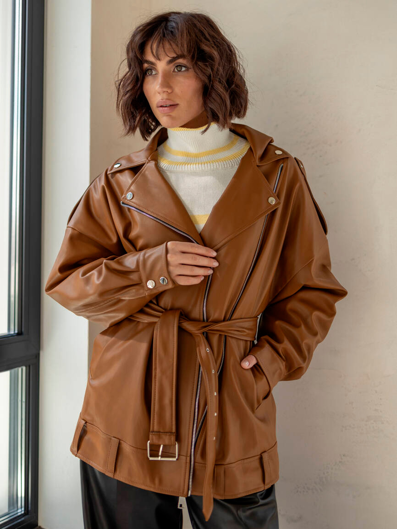 Куртка кожаная Milirud модель mil535-rudij Фото