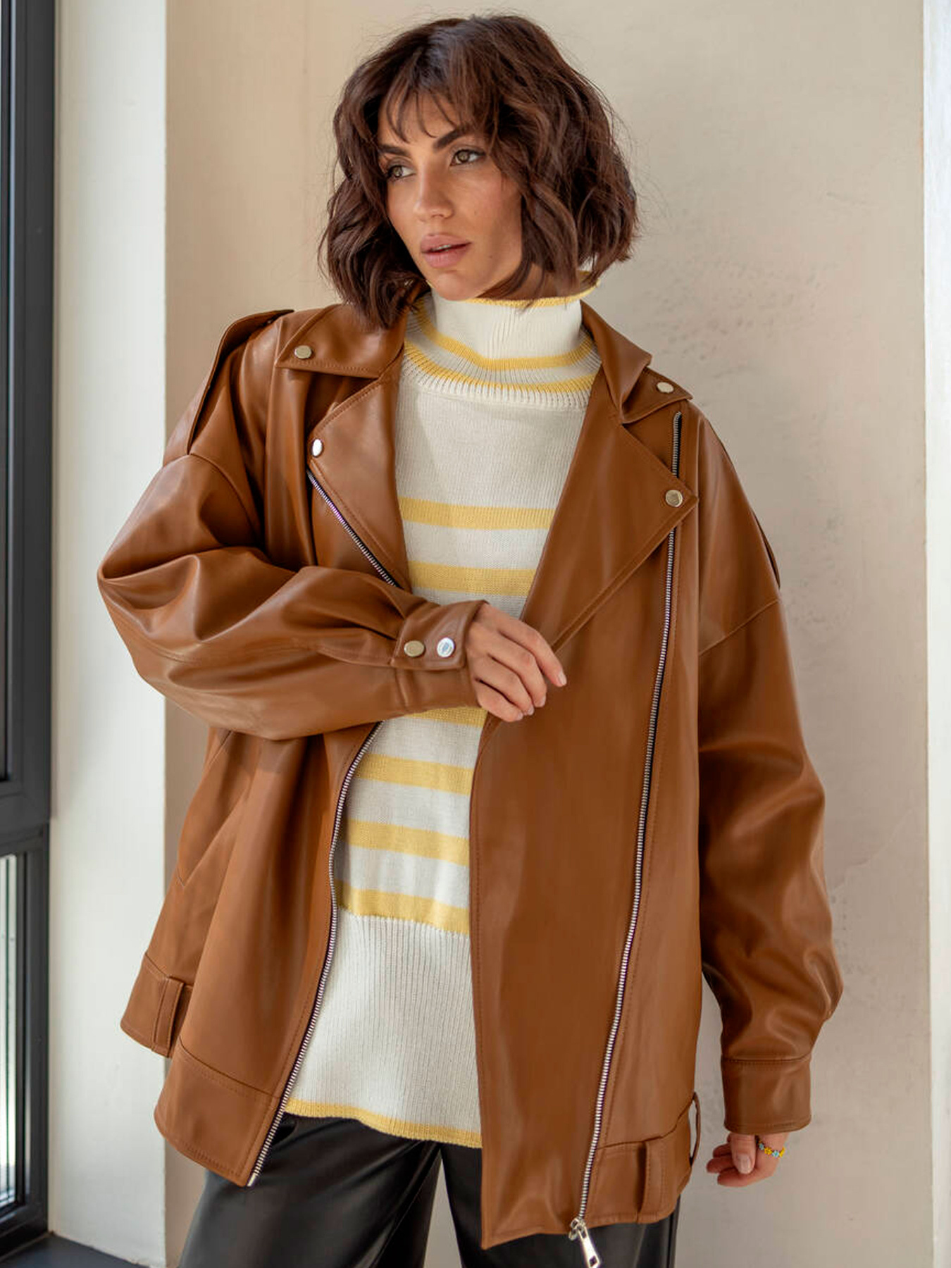 Куртка кожаная Milirud модель mil535-rudij Куртка кожаная Milirud модель mil535-rudij Фото