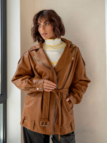 Куртка кожаная Milirud модель mil535-rudij Куртка кожаная Milirud модель mil535-rudij Фото