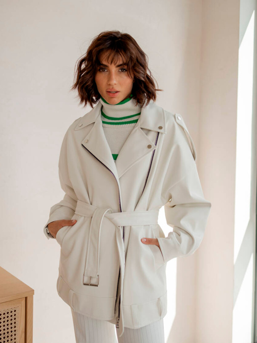 Шкіряна куртка Milirud модель mil535-blij Фото