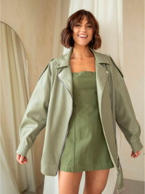 Куртка кожаная Milirud модель mil535-olivkovij Фото