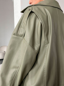 Куртка кожаная Milirud модель mil535-olivkovij Фото