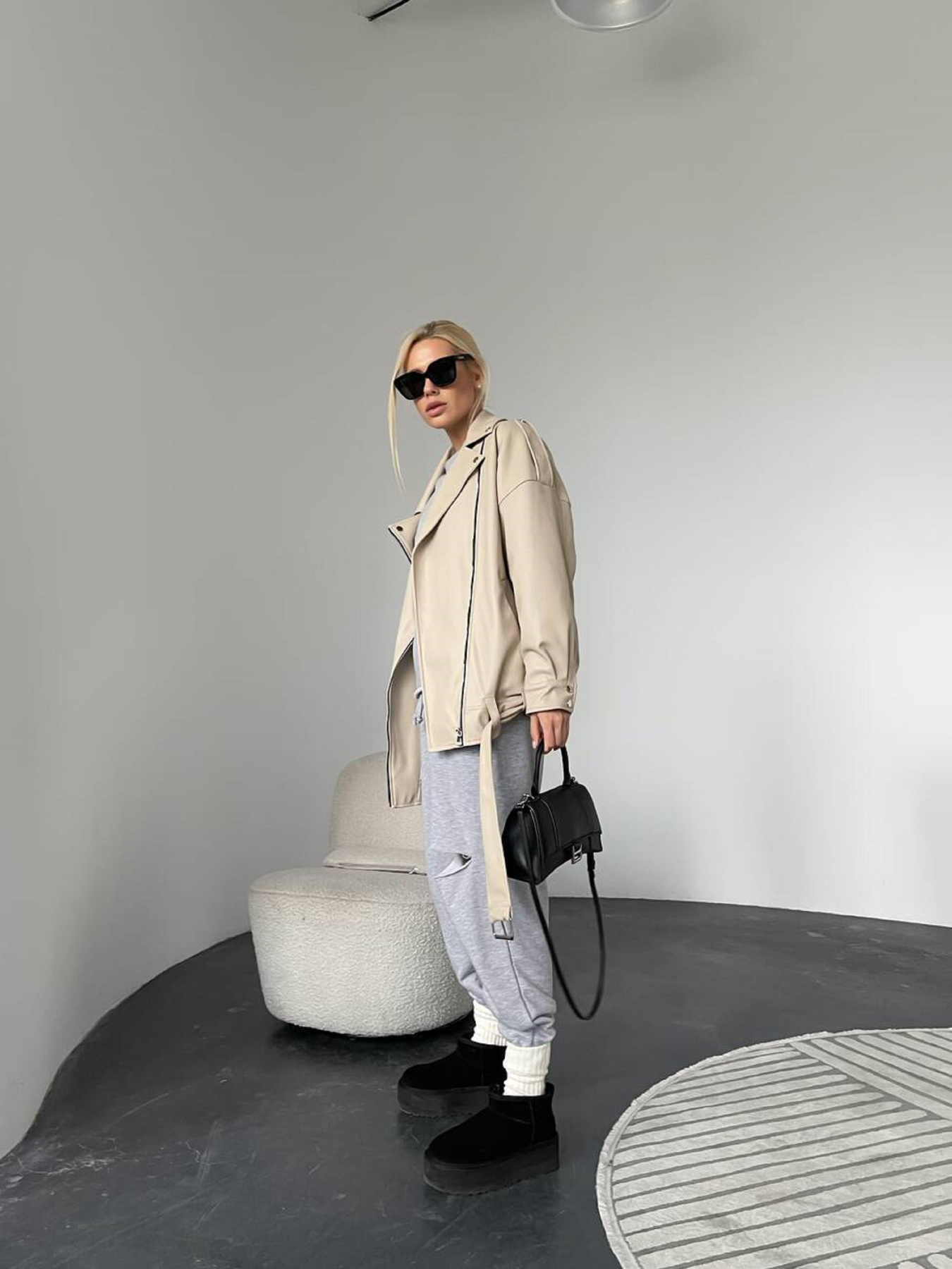 Куртка кожаная Milirud модель mil535-bezhevij Фото