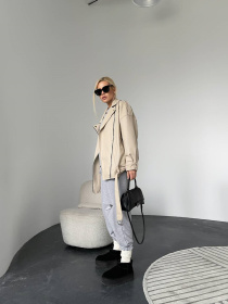 Куртка кожаная Milirud модель mil535-bezhevij Фото