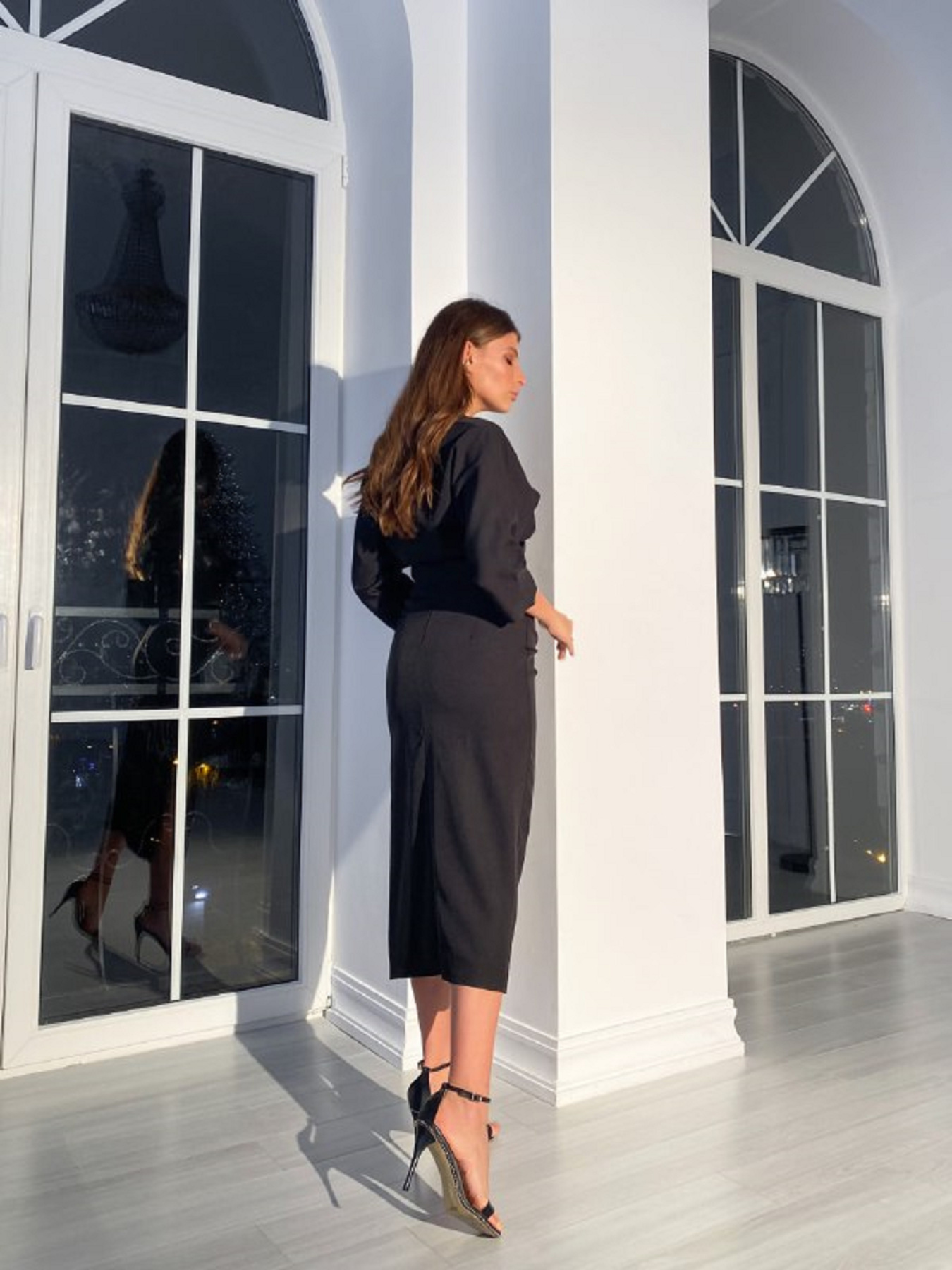 Повседневный костюм Milirud модель mil475-chornij Повседневный костюм Milirud модель mil475-chornij Фото