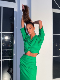 Костюм Milirud (топ + спідниця) модель mil475-zelenij Фото