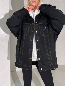 Джинсовая куртка Milirud модель mil511-chornij Фото