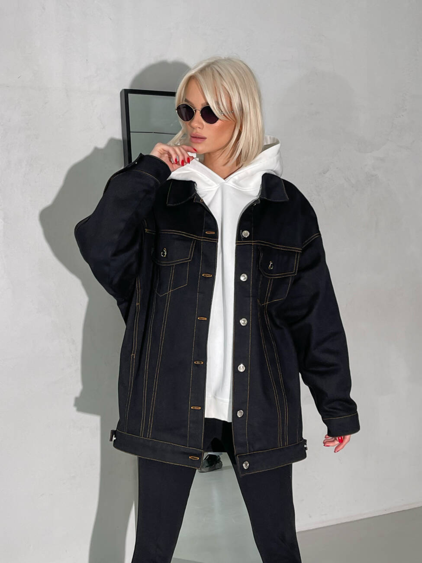 Джинсова куртка Milirud модель mil511-chornij Джинсова куртка Milirud модель mil511-chornij Фото