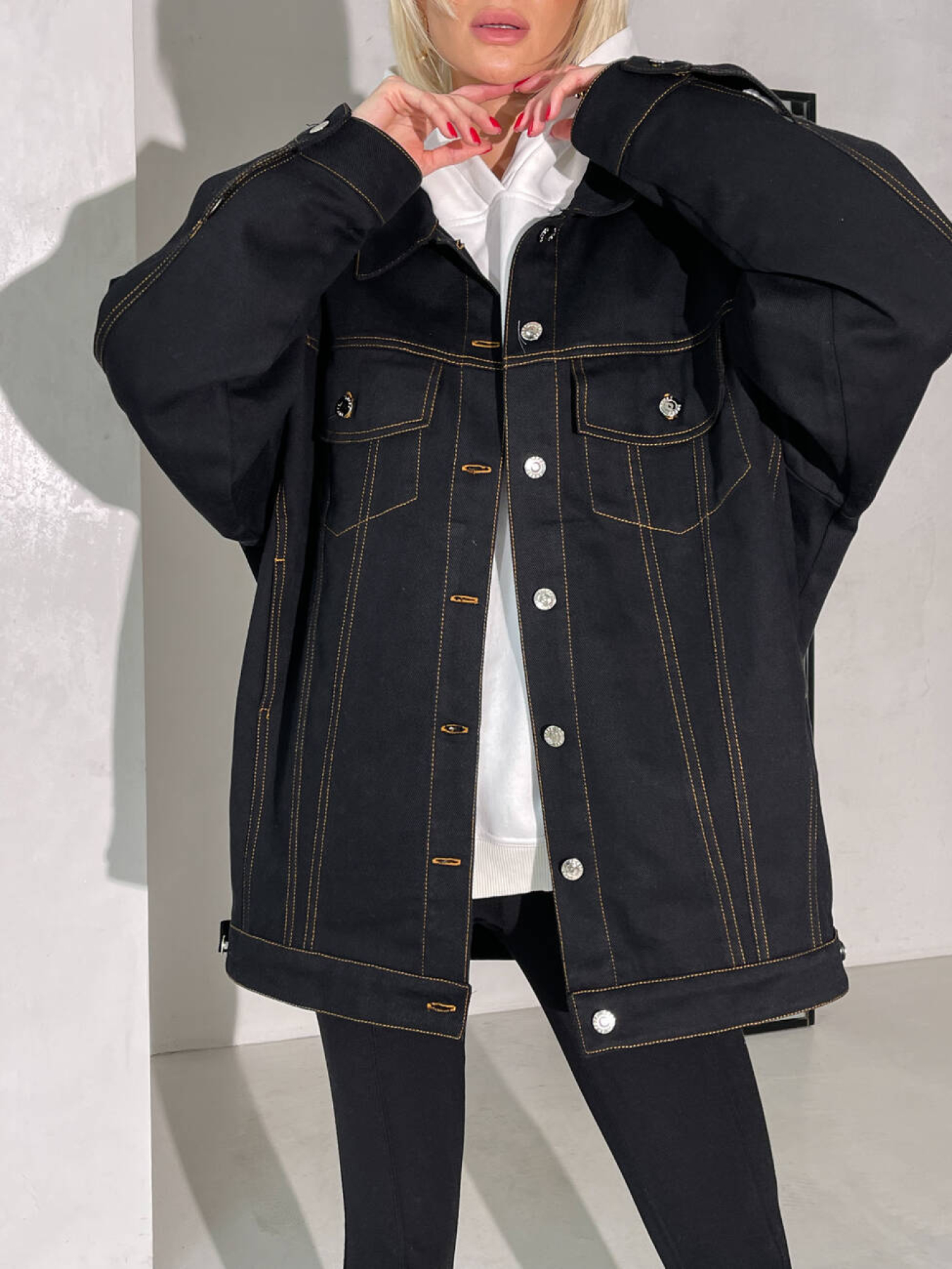 Джинсова куртка Milirud модель mil511-chornij Джинсова куртка Milirud модель mil511-chornij Фото