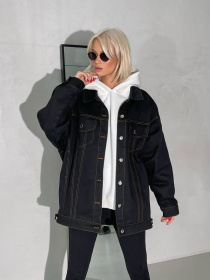 Джинсова куртка Milirud модель mil511-chornij Джинсова куртка Milirud модель mil511-chornij Фото