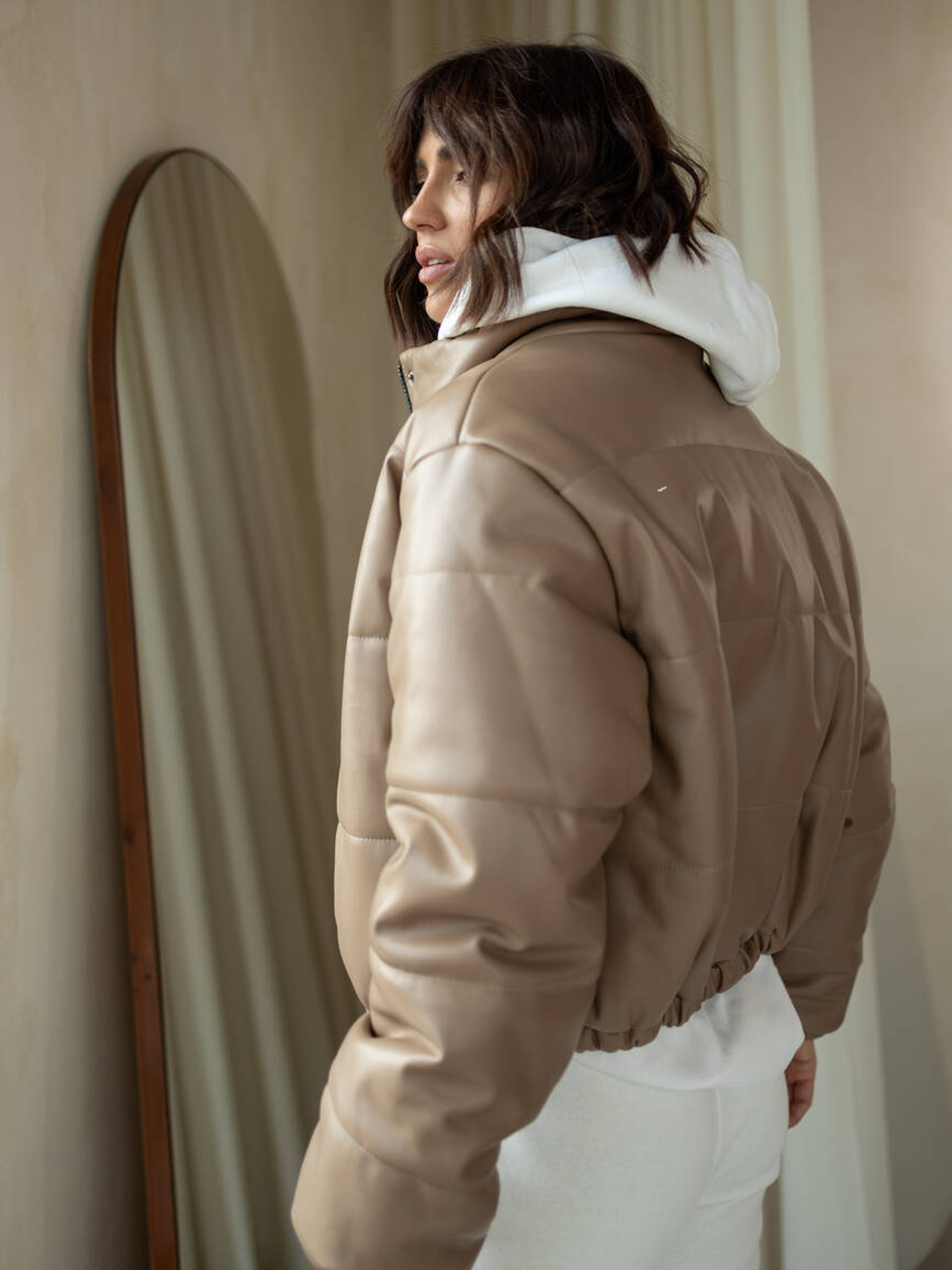 Куртка кожаная Milirud модель mil353-kapuchino Фото