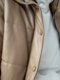 Куртка кожаная Milirud модель mil353-kapuchino Фото