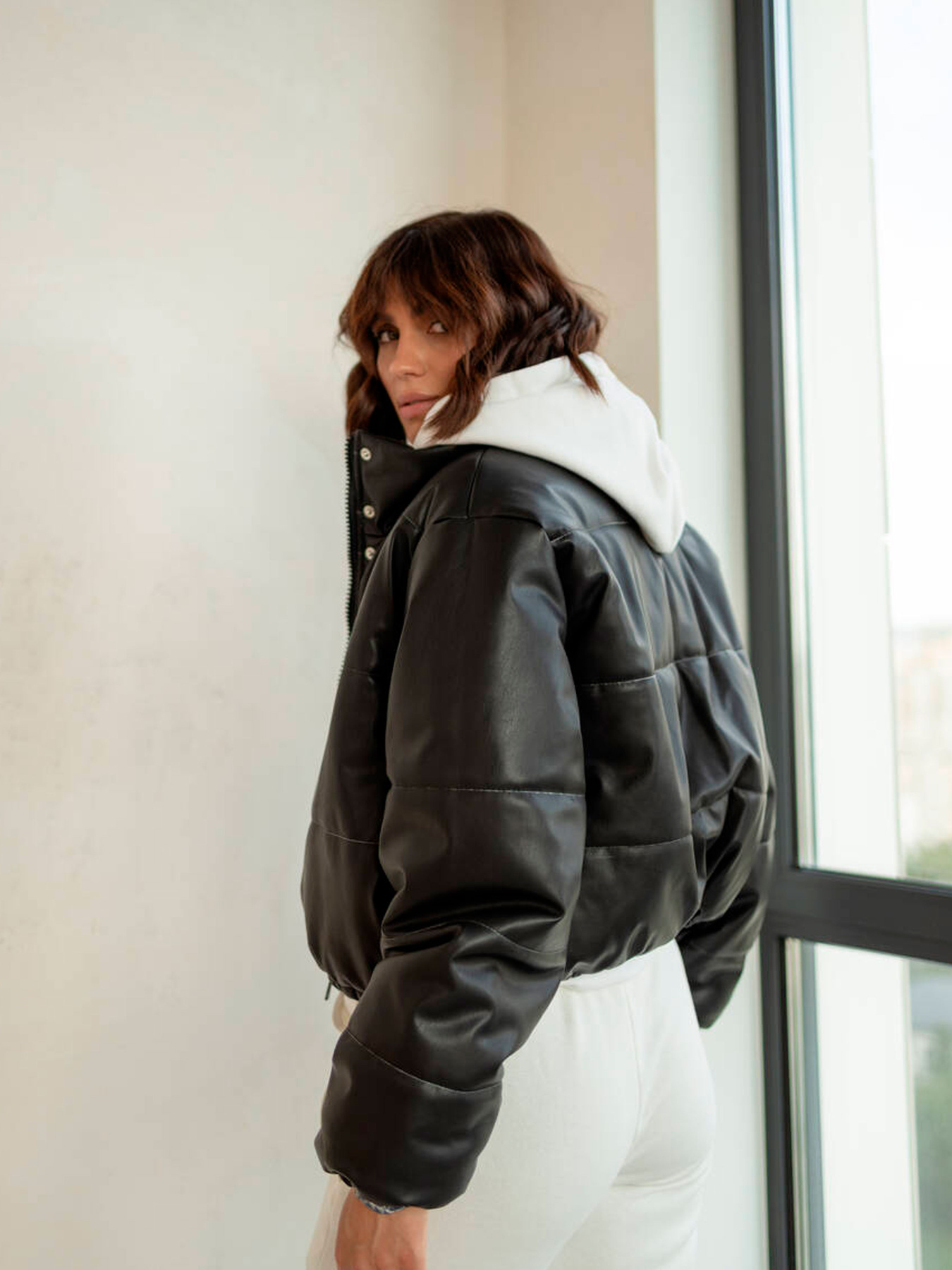 Шкіряна куртка Milirud модель mil353-chornij Фото