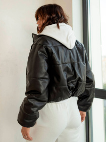 Шкіряна куртка Milirud модель mil353-chornij Фото