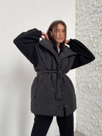 Утеплений жилет Milirud модель mil519-chornij Фото