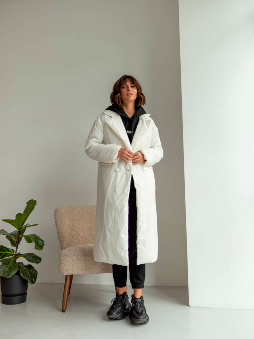 Пальто с утеплителем Milirud модель mil486-molochnij Фото