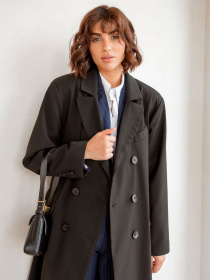 Пальто Milirud модель mil518-chornij Пальто Milirud модель mil518-chornij Фото