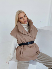 Жилет с утеплителем Milirud модель mil367-bezhevij Фото