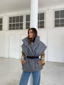 Утеплений жилет Milirud модель mil367-srij Фото