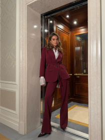 Деловой костюм Milirud модель mil583-burgund Фото