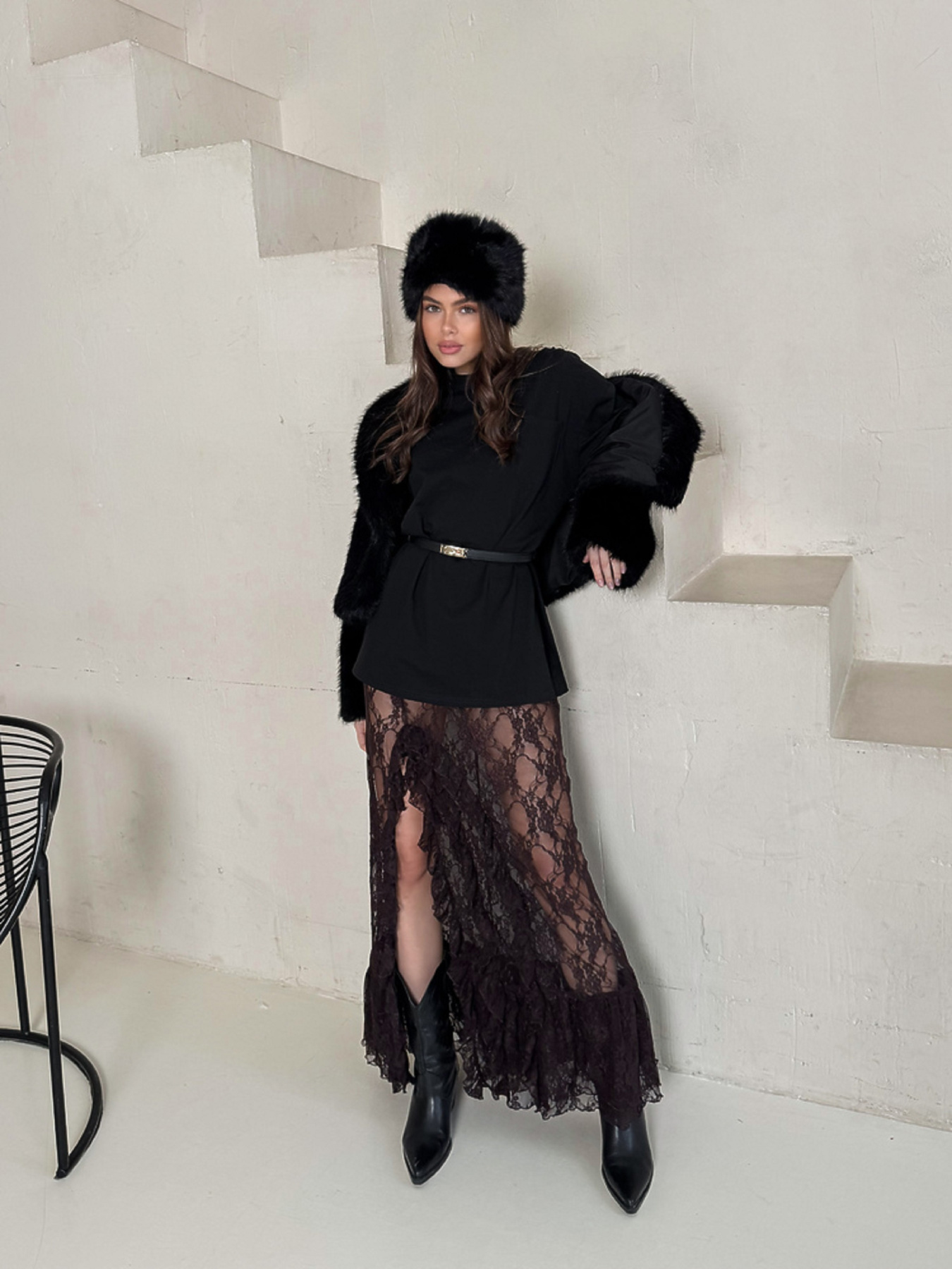 Юбка макси Milirud модель mil602-shokoladnij Фото