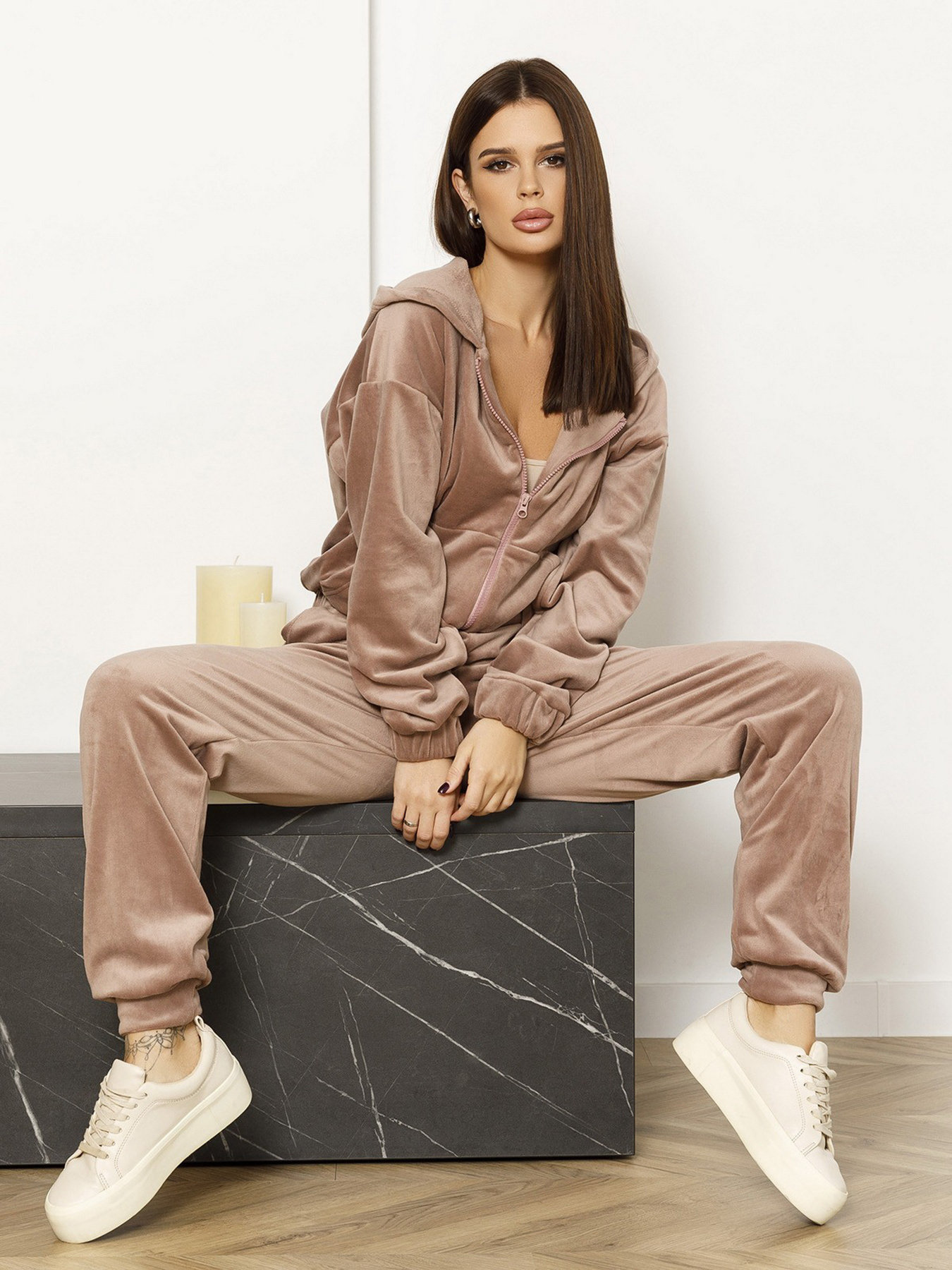 Спортивный костюм ISSA Plus модель 13065_beige Фото