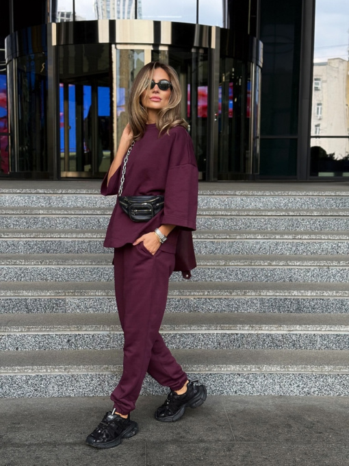 Повседневный костюм Milirud модель mil584-burgund Фото