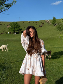 Платье мини Milirud модель mil551-bezhevij Фото