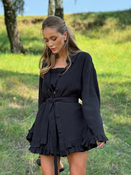 Повседневный костюм Milirud модель mil567-chornij Фото