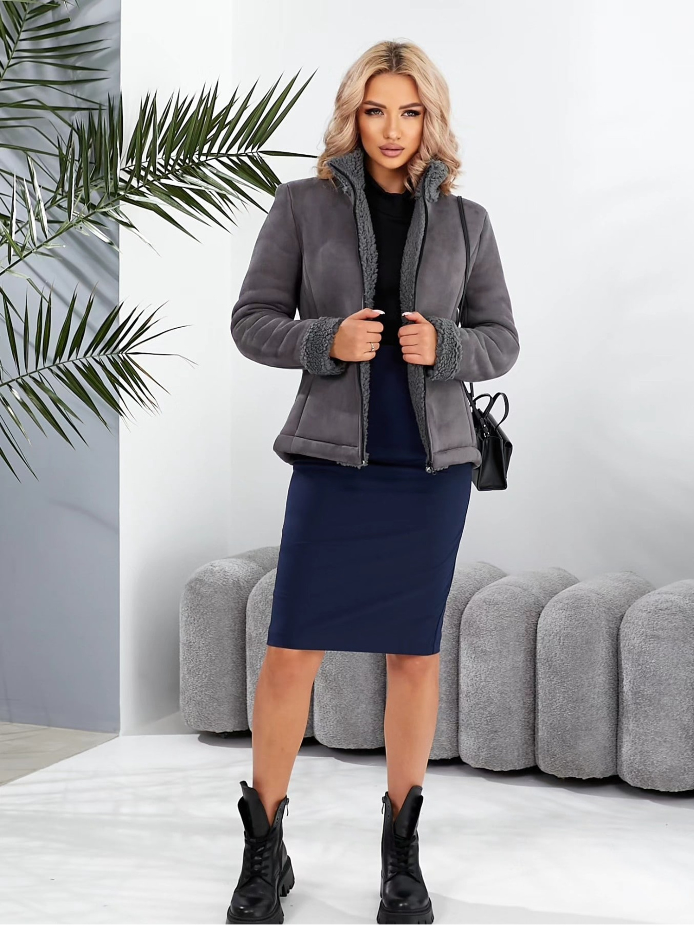 Юбка миди LadyLike модель ll112920563-sinj Фото