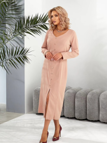 Платье миди LadyLike модель ll235220082-bezhevij Фото