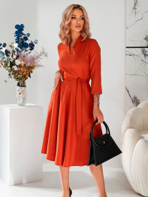Платье миди LadyLike модель ll150630087-pomaranchevij Фото