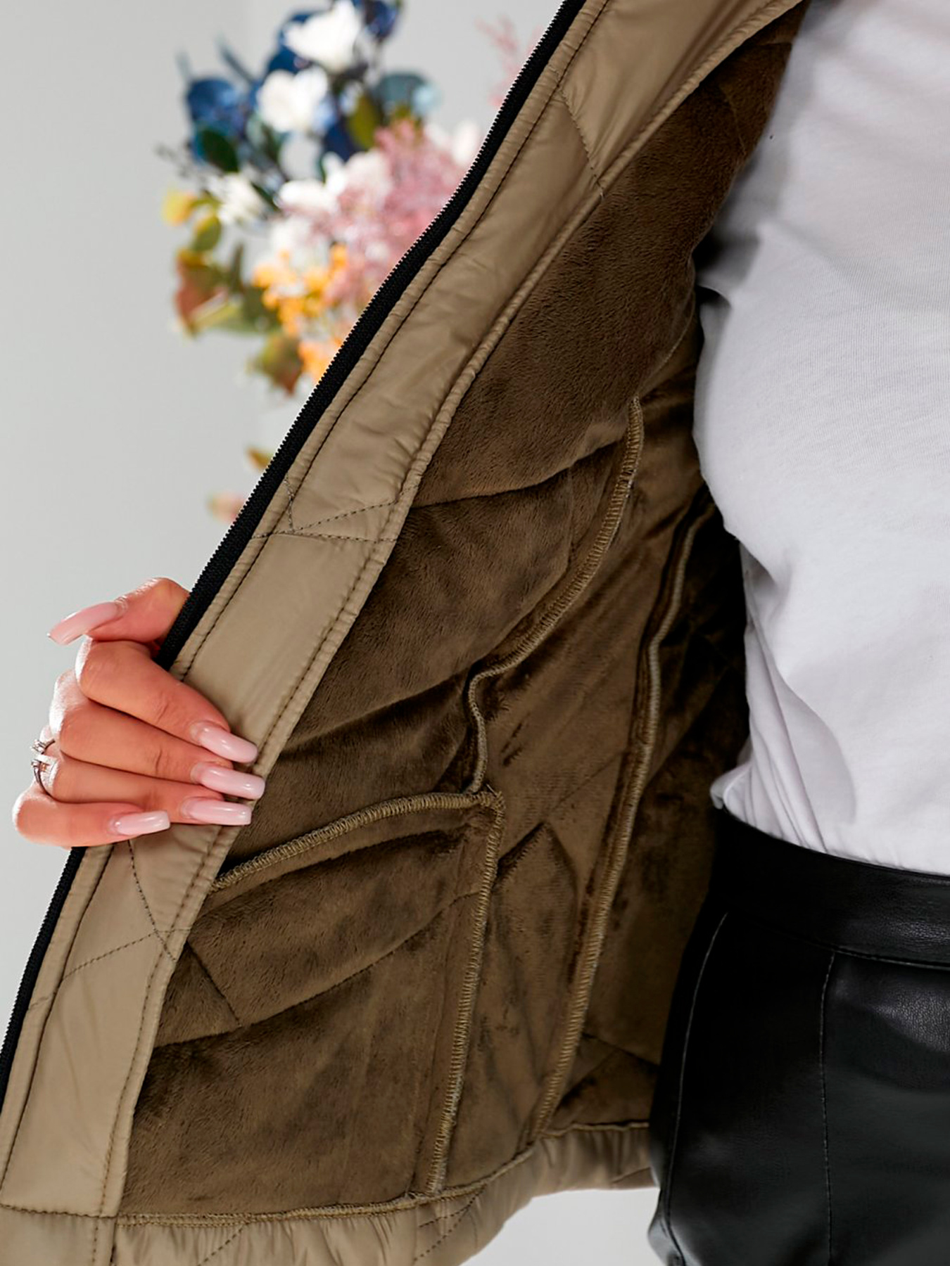 Демисезонная куртка LadyLike модель ll06380047-zelenij Фото