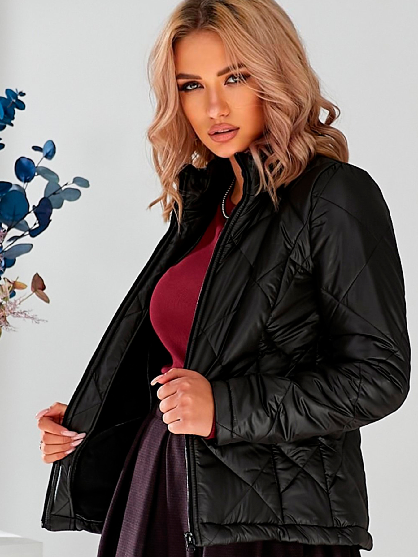 Демисезонная куртка LadyLike модель ll06380090-chornij Фото