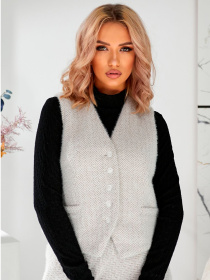 Классический жилет LadyLike модель ll88164489-bezhevij Фото