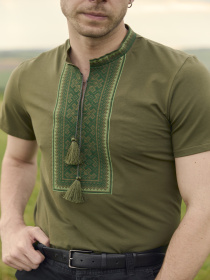 Вышитая рубашка Folk Moda модель fm3048-hak Фото