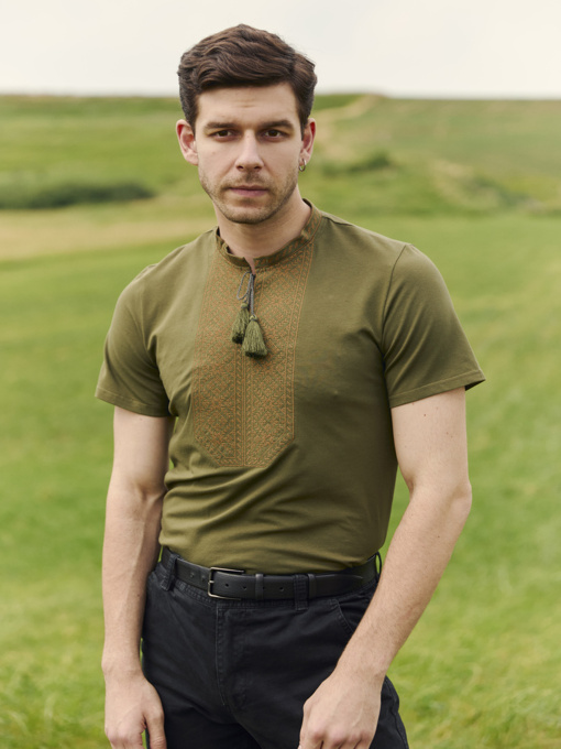 Вышитая рубашка Folk Moda модель fm3049-hak Фото